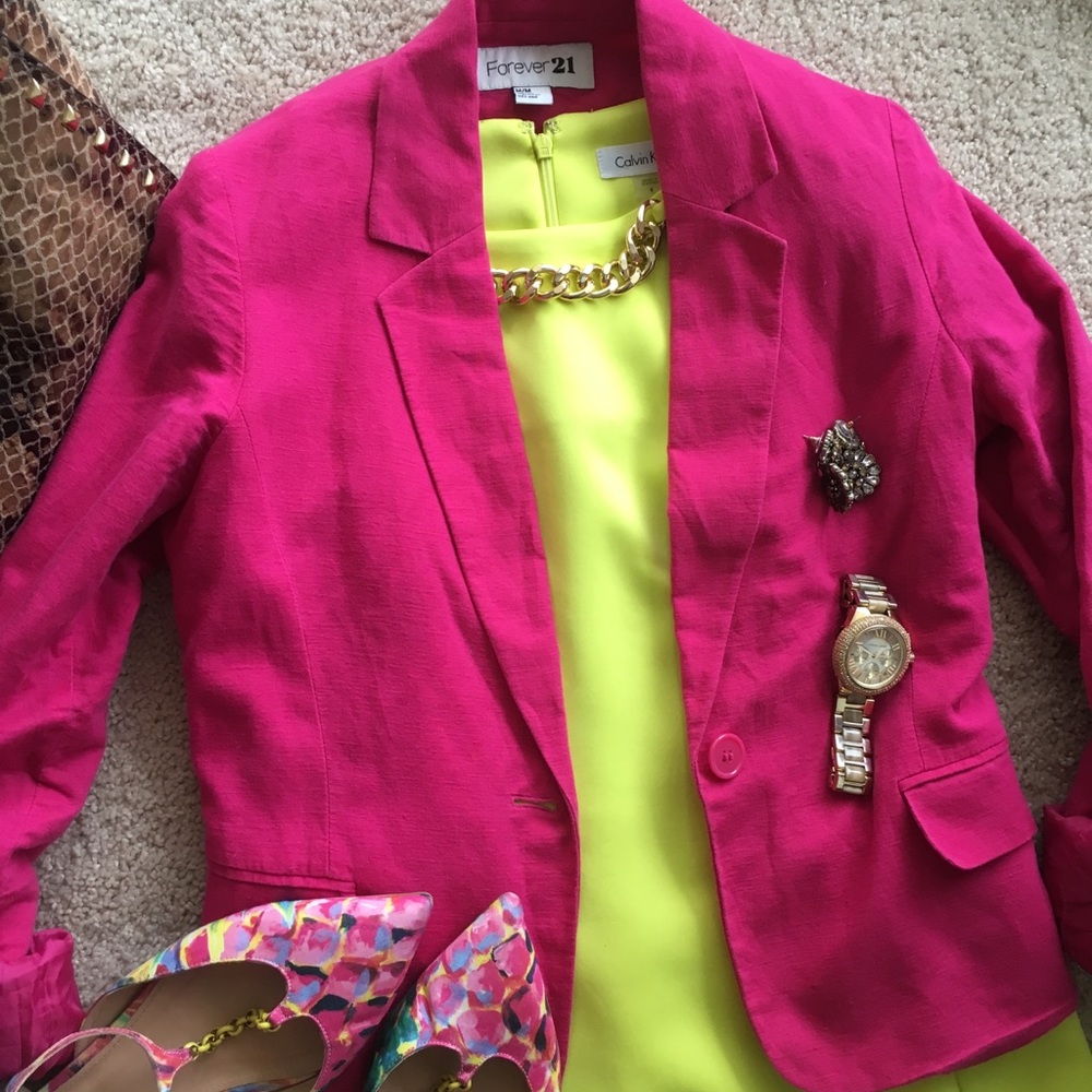 🥂HP🥂 Pink Work Blazer Forever 21 Sz Medium